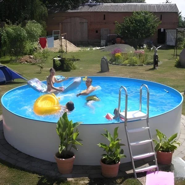 Round prefabricated pool, 1.20 m deep